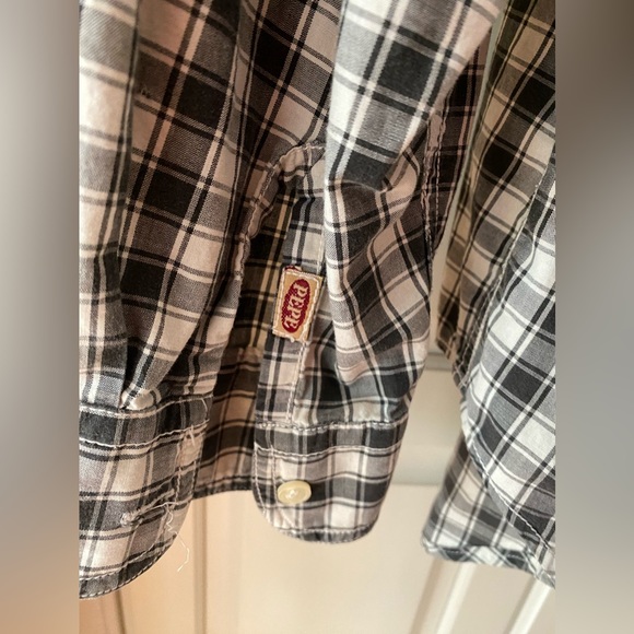 PEPE Mens 100% cotton shirt Long Sleeve Button Down Size XL Gray Plaid - Picture 7 of 13